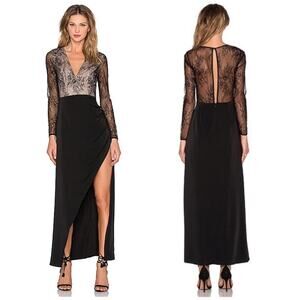 Lovers + FRIENDS x REVOLVE A Lister Gown in Black Sz L EUC